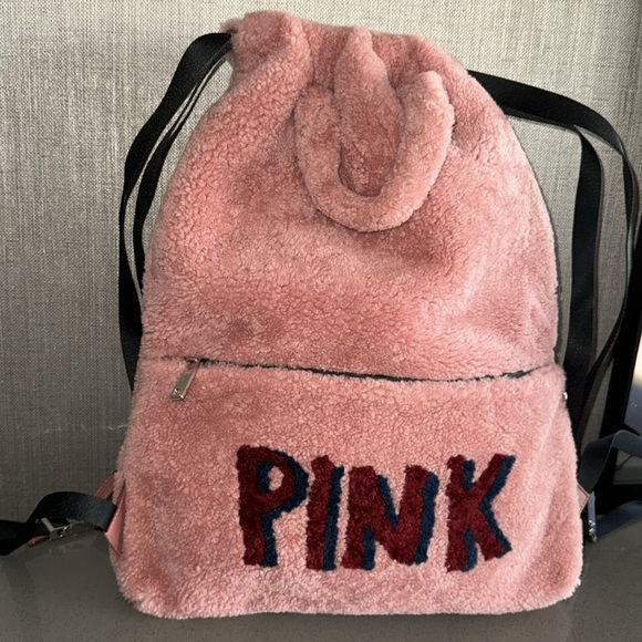 Fendi vocabulary Pink shearling convertible Backpack tote bag - Picture 2 of 16